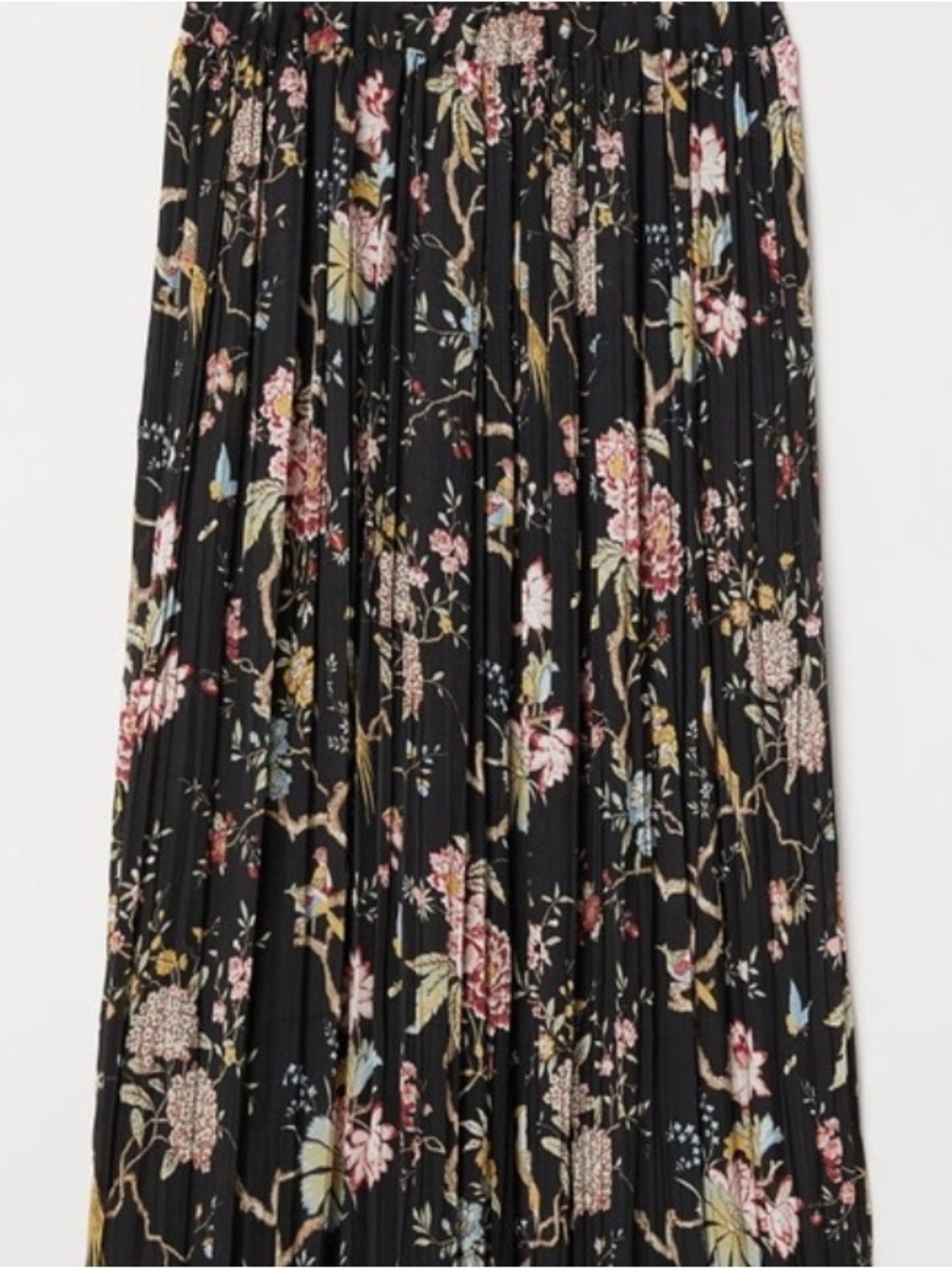 GP&J Baker x H&M Black Floral Pleated Midi Sheer Skirt- M - Picture 3 of 9